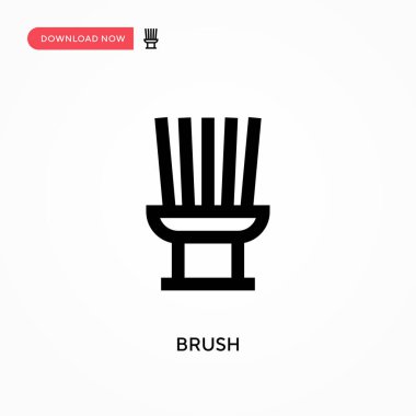 Fırça vektör simgesi. - Evet. Web sitesi veya mobil uygulama için modern, basit düz vektör çizimi