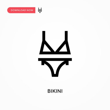 Bikini vektör simgesi. - Evet. Web sitesi veya mobil uygulama için modern, basit düz vektör çizimi