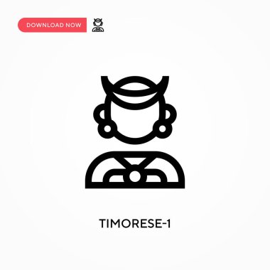 Timorese-1 vektör simgesi. - Evet. Web sitesi veya mobil uygulama için modern, basit düz vektör çizimi