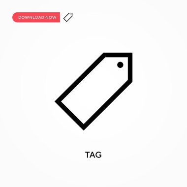 Etiket vektör simgesi. - Evet. Web sitesi veya mobil uygulama için modern, basit düz vektör çizimi