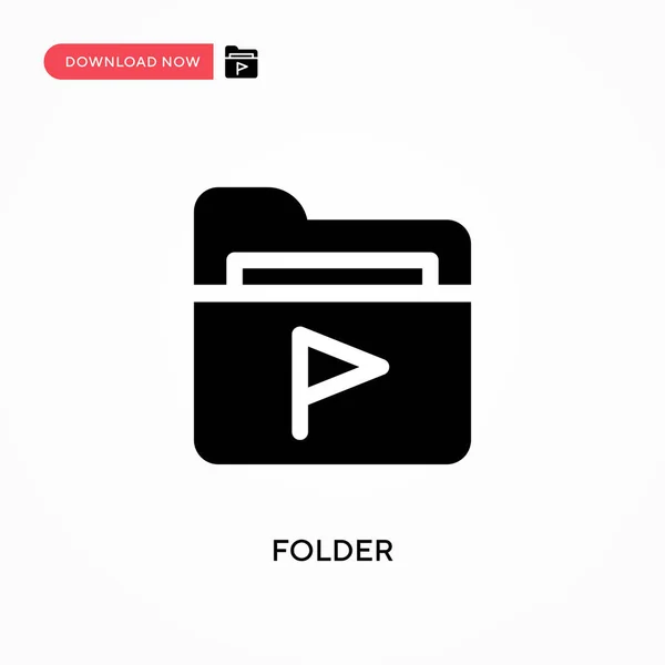 Folder Vector Icoon Moderne Eenvoudige Platte Vectorillustratie Voor Website Mobiele — Stockvector