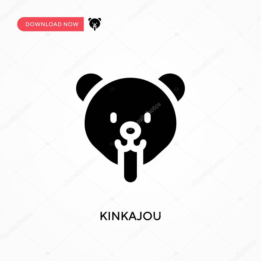 Kinkajou vector icon. . Modern, simple flat vector illustration for web site or mobile app