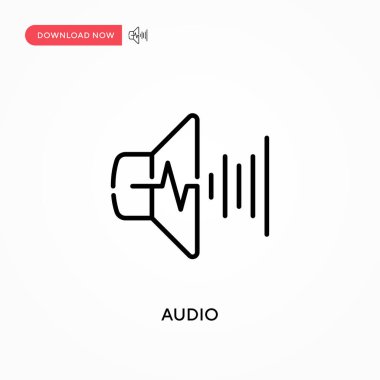 Basit Ses vektör simgesi. Web sitesi veya mobil uygulama için modern, basit düz vektör çizimi