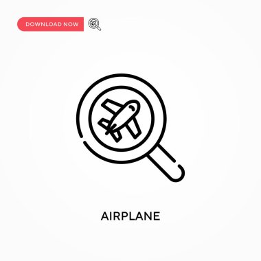 Basit uçak vektör simgesi. Web sitesi veya mobil uygulama için modern, basit düz vektör çizimi