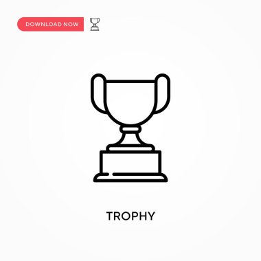 Kupa basit vektör simgesi. Web sitesi veya mobil uygulama için modern, basit düz vektör çizimi