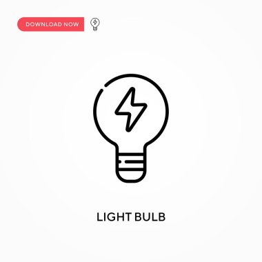 Ampul Basit vektör simgesi. Web sitesi veya mobil uygulama için modern, basit düz vektör çizimi