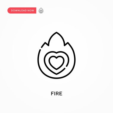 Basit vektör simgesini ateşle. Web sitesi veya mobil uygulama için modern, basit düz vektör çizimi