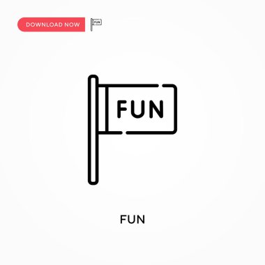 Eğlenceli basit vektör simgesi. Web sitesi veya mobil uygulama için modern, basit düz vektör çizimi