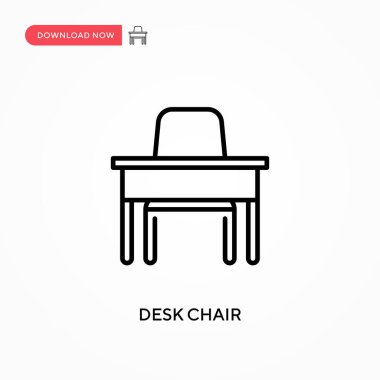 Masa başı basit vektör simgesi. Web sitesi veya mobil uygulama için modern, basit düz vektör çizimi