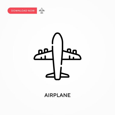 Basit uçak vektör simgesi. Web sitesi veya mobil uygulama için modern, basit düz vektör çizimi