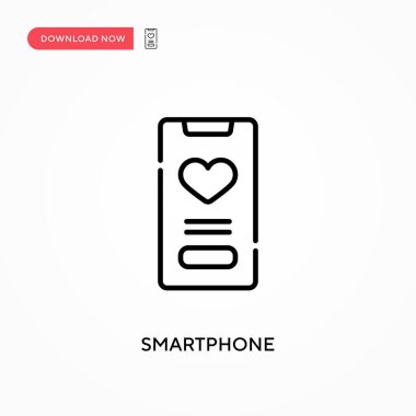 Akıllı telefon basit vektör simgesi. Web sitesi veya mobil uygulama için modern, basit düz vektör çizimi