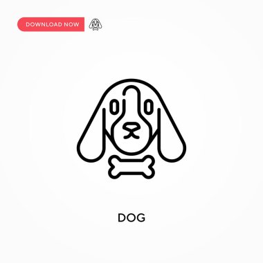 Köpek basit vektör simgesi. Web sitesi veya mobil uygulama için modern, basit düz vektör çizimi
