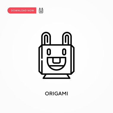 Origami Basit vektör simgesi. Web sitesi veya mobil uygulama için modern, basit düz vektör çizimi