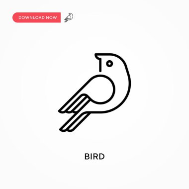 Bird Simple vektör simgesi. Web sitesi veya mobil uygulama için modern, basit düz vektör çizimi