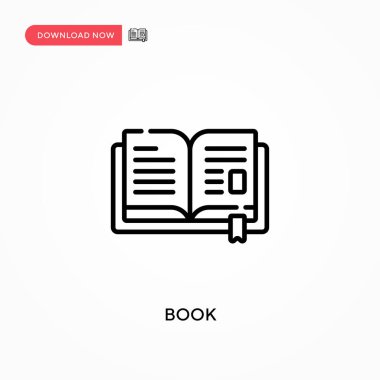 Kitap Basit vektör simgesi. Web sitesi veya mobil uygulama için modern, basit düz vektör çizimi