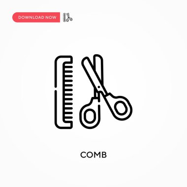 Tarak Basit vektör simgesi. Web sitesi veya mobil uygulama için modern, basit düz vektör çizimi