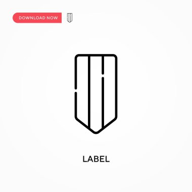 Basit vektör simgesini etiketle. Web sitesi veya mobil uygulama için modern, basit düz vektör çizimi