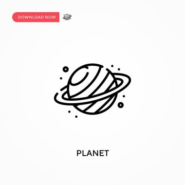 Basit vektör simgesi gezegeni. Web sitesi veya mobil uygulama için modern, basit düz vektör çizimi