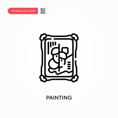 Basit vektör simgesi boyanıyor. Web sitesi veya mobil uygulama için modern, basit düz vektör çizimi