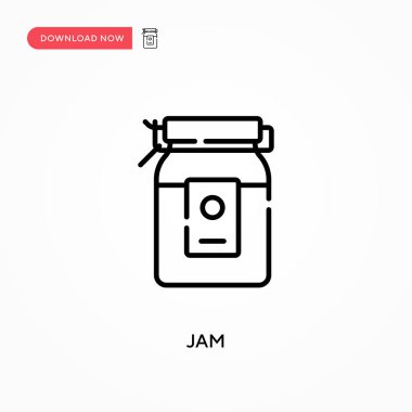 Jam Basit vektör simgesi. Web sitesi veya mobil uygulama için modern, basit düz vektör çizimi