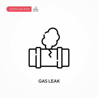 Gaz sızıntısı basit vektör simgesi. Web sitesi veya mobil uygulama için modern, basit düz vektör çizimi