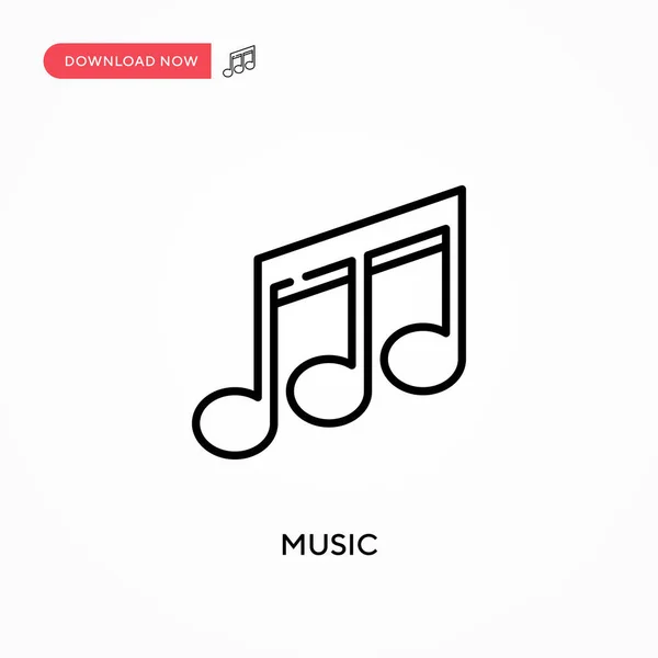 Music Simple Vector Icon Modern Simple Flat Vector Illustration Web — Stock Vector