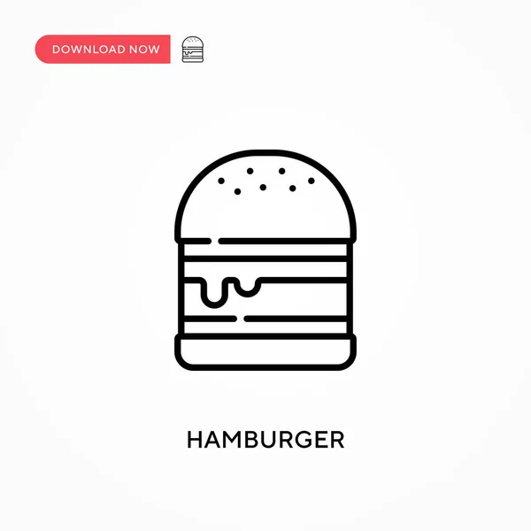 Hamburger Einfaches Vektorsymbol Moderne Einfache Flache Vektordarstellung Für Website Oder — Stockvektor