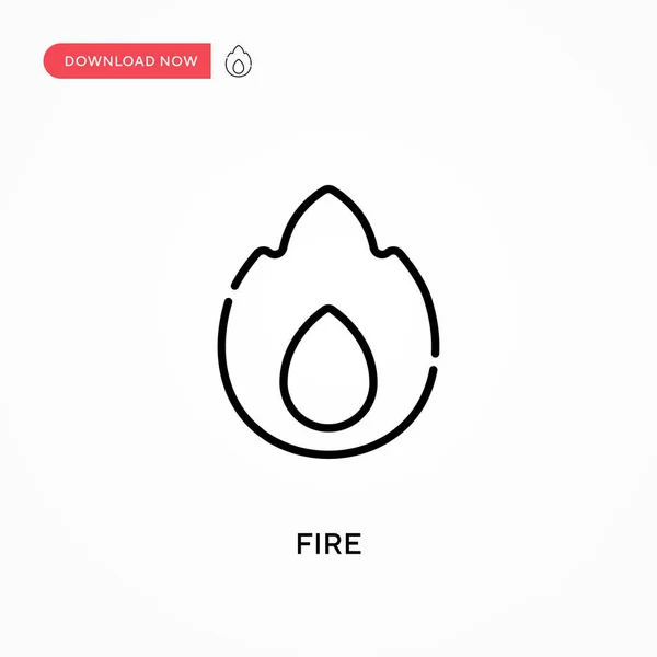 火災シンプルなベクトルアイコン ウェブサイトやモバイルアプリのための現代的でシンプルなフラットベクトルイラスト — ストックベクタ