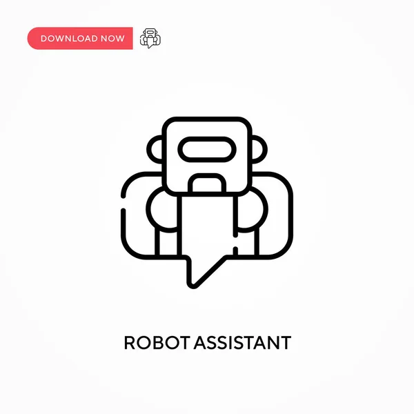 Robot Assistant Simple Vector Icon Modern Simple Flat Vector Illustration — Stock Vector