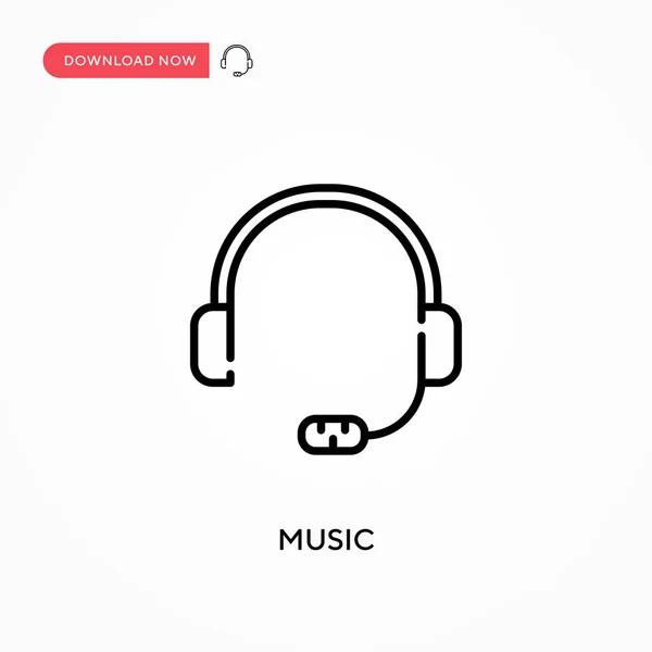 Musik Einfaches Vektorsymbol Moderne Einfache Flache Vektordarstellung Für Website Oder — Stockvektor