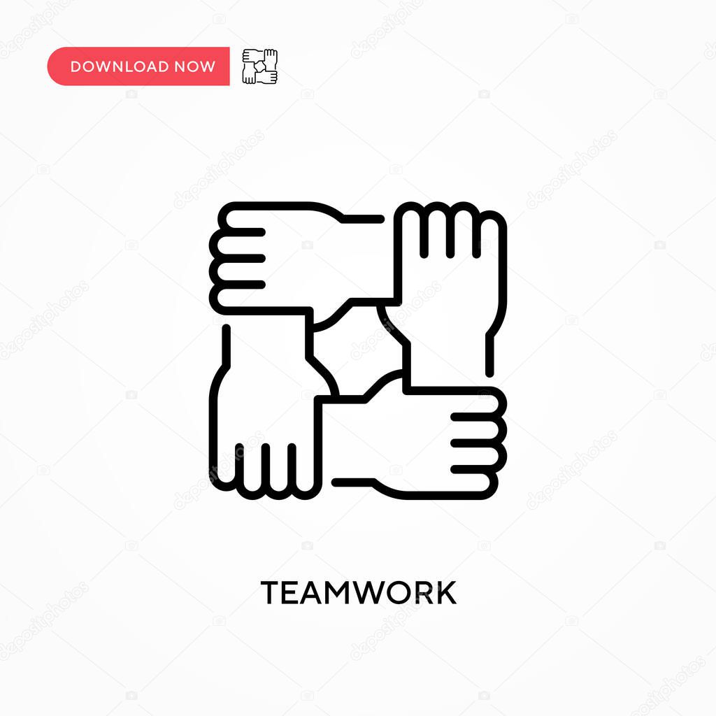 Teamwork Simple vector icon. Modern, simple flat vector illustration for web site or mobile app