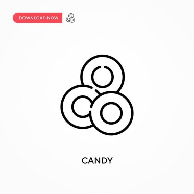 Basit Candy vektör simgesi. Web sitesi veya mobil uygulama için modern, basit düz vektör çizimi