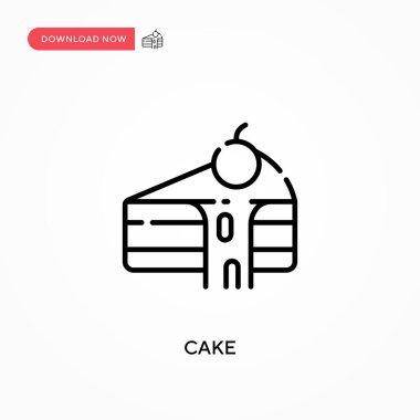 Kek basit vektör simgesi. Web sitesi veya mobil uygulama için modern, basit düz vektör çizimi
