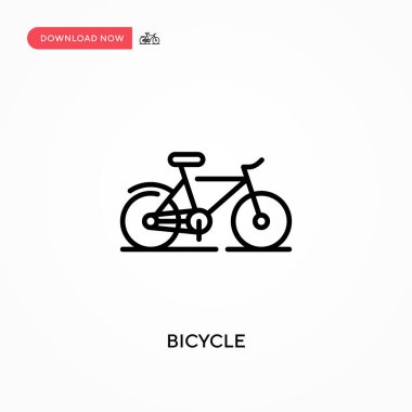 Basit bisiklet vektör simgesi. Web sitesi veya mobil uygulama için modern, basit düz vektör çizimi
