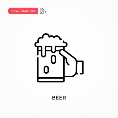 Bira basit vektör simgesi. Web sitesi veya mobil uygulama için modern, basit düz vektör çizimi
