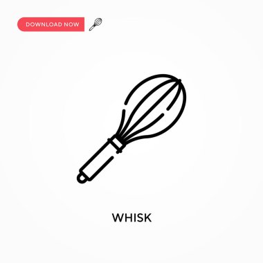 Basit vektör simgesini çırp. Web sitesi veya mobil uygulama için modern, basit düz vektör çizimi