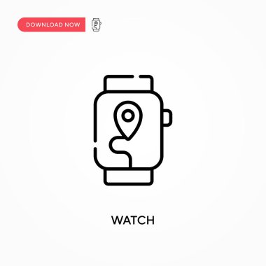 Basit vektör simgesini izle. Web sitesi veya mobil uygulama için modern, basit düz vektör çizimi