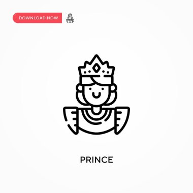 Basit Prens vektör ikonu. Web sitesi veya mobil uygulama için modern, basit düz vektör çizimi