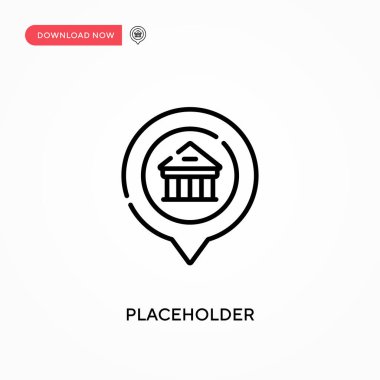 Yer Tutucu Basit vektör simgesi. Web sitesi veya mobil uygulama için modern, basit düz vektör çizimi