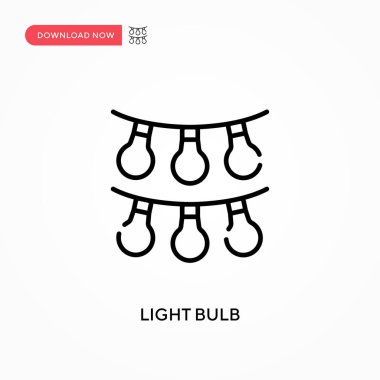 Ampul Basit vektör simgesi. Web sitesi veya mobil uygulama için modern, basit düz vektör çizimi
