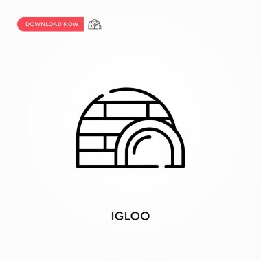 Igloo Basit vektör simgesi. Web sitesi veya mobil uygulama için modern, basit düz vektör çizimi