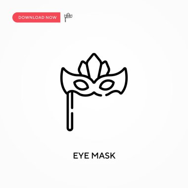 Göz maskesi Basit vektör simgesi. Web sitesi veya mobil uygulama için modern, basit düz vektör çizimi