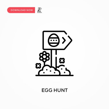 Yumurta avı basit vektör simgesi. Web sitesi veya mobil uygulama için modern, basit düz vektör çizimi