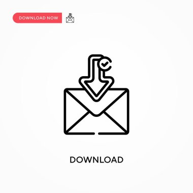 Basit vektör simgesi indir. Web sitesi veya mobil uygulama için modern, basit düz vektör çizimi