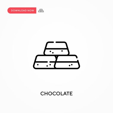 Çikolatalı basit vektör ikonu. Web sitesi veya mobil uygulama için modern, basit düz vektör çizimi