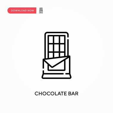 Çikolata, basit vektör simgesi. Web sitesi veya mobil uygulama için modern, basit düz vektör çizimi