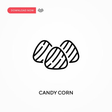 Mısır şekeri basit vektör ikonu. Web sitesi veya mobil uygulama için modern, basit düz vektör çizimi