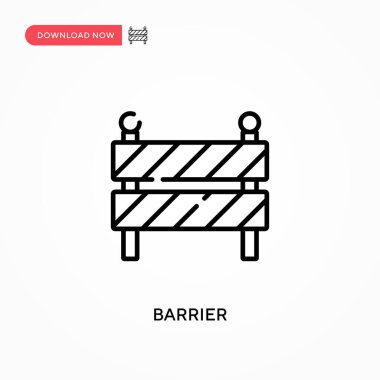 Bariyer Basit vektör simgesi. Web sitesi veya mobil uygulama için modern, basit düz vektör çizimi