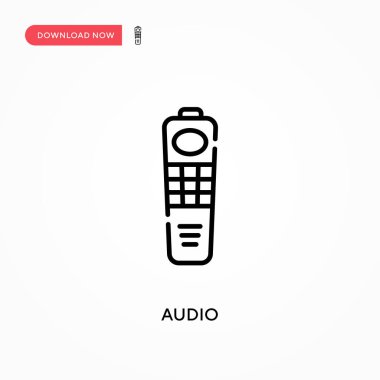 Basit Ses vektör simgesi. Web sitesi veya mobil uygulama için modern, basit düz vektör çizimi