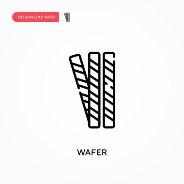 Wafer Basit vektör simgesi. Web sitesi veya mobil uygulama için modern, basit düz vektör çizimi